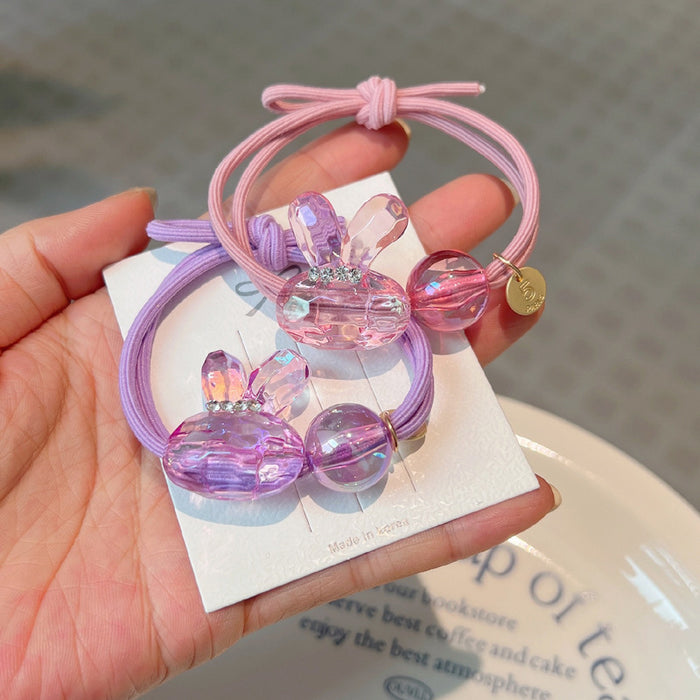 Jewelry WholesaleWholesale colorful transparent bunny hair ring JDC-HS-GSFS010 Hair Scrunchies 夙尚 %variant_option1% %variant_option2% %variant_option3%  Factory Price JoyasDeChina Joyas De China