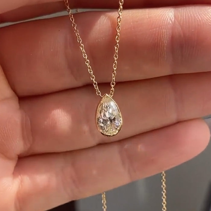 Jewelry WholesaleWholesale pear shaped zircon wedding dinner bridal necklace JDC-NE-Caos011 Necklaces 曹适 %variant_option1% %variant_option2% %variant_option3%  Factory Price JoyasDeChina Joyas De China