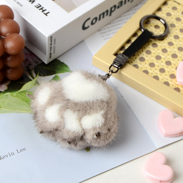 Wholesale Mink Cat's Claw Hair Ball Keychain MOQ≥2 JDC-KC-HGuan002