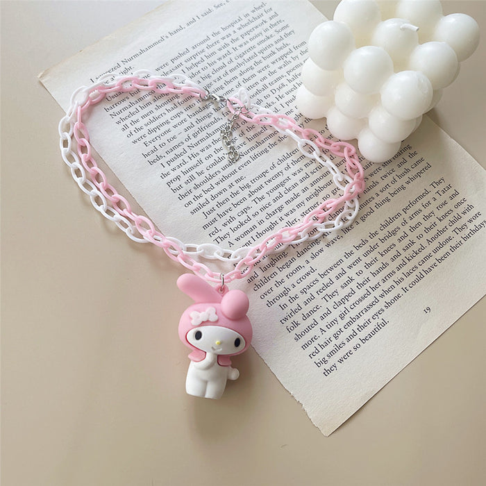 Wholesale acrylic cartoon character cute necklace JDC-NE-shier002