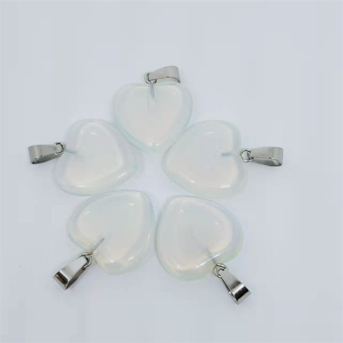 Wholesale Pendant 20MM Heart Pendant Natural Crystal Agate Love JDC-PT-YingHai003