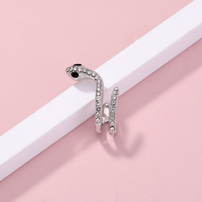 Jewelry WholesaleWholesale geometric diamond-set silver small snake stud earrings JDC-ES-NM029 Earrings 诺铭 %variant_option1% %variant_option2% %variant_option3%  Factory Price JoyasDeChina Joyas De China