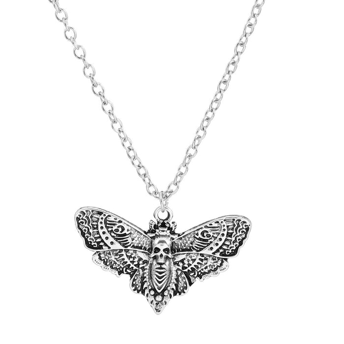 Wholesale Necklaces Metal Moth Skull Dark JDC-NE-KAN012