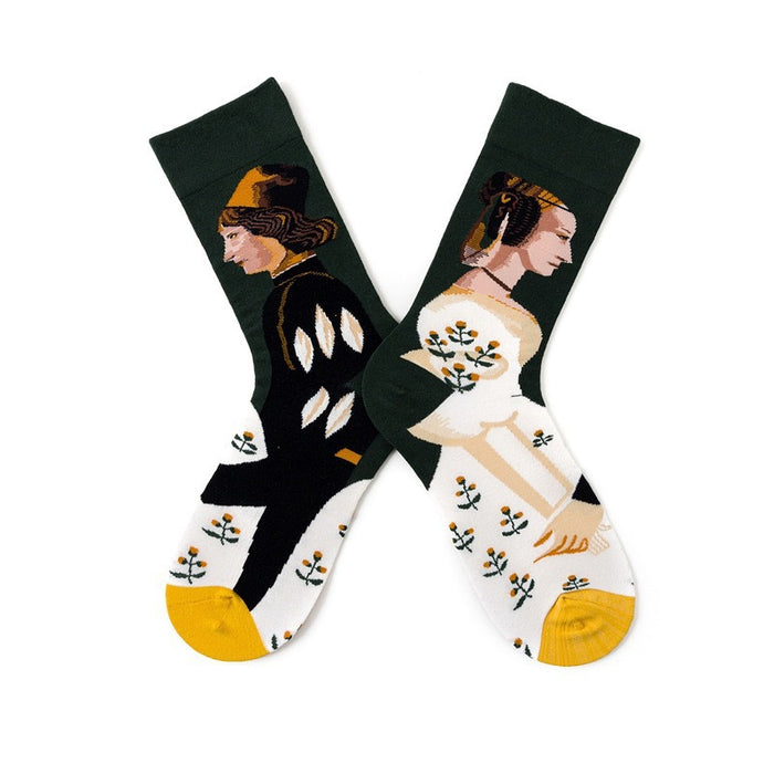 Wholesale literary women's socks Harajuku Hyuna ins jacquard street skateboard retro JDC-SK-HuiLi005