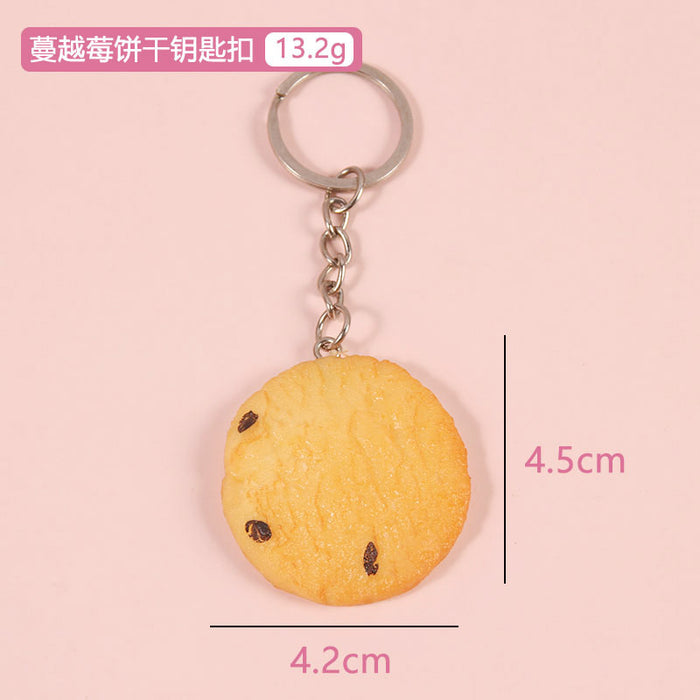 Wholesale simulation cookie keychain pendant cute MOQ≥2 JDC-KC-QHaoo001