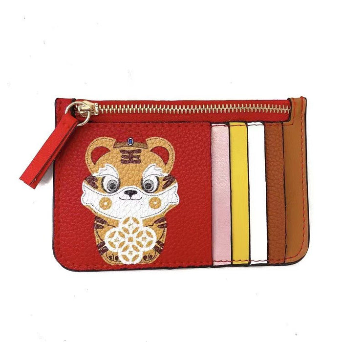 Jewelry WholesaleWholesale cartoon tiger multi card slot card bag zipper coin change Wallet JDC-WT-Aiben001 Wallet 艾奔 %variant_option1% %variant_option2% %variant_option3%  Factory Price JoyasDeChina Joyas De China