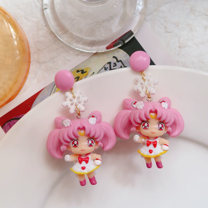 Wholesale 925 Silver Needle Cartoon Resin Earrings (M) JDC-ES-XNWE016