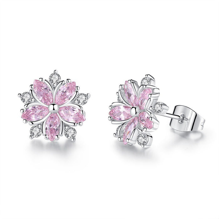 Wholesale Pink Crystal Earrings MOQ≥2 JDC-ES-ery003