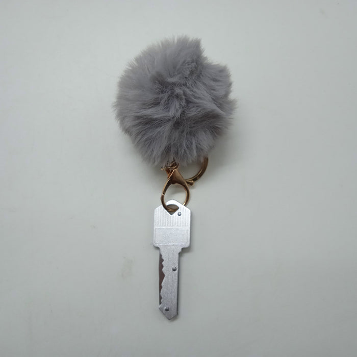 Jewelry WholesaleWholesale Metal Hair Ball Folding Mini Knife Keychain MOQ≥2 JDC-KC-XiangX007 Keychains 祥兴 %variant_option1% %variant_option2% %variant_option3%  Factory Price JoyasDeChina Joyas De China