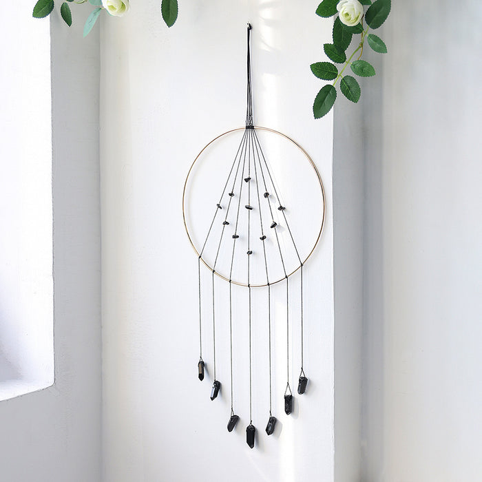 Jewelry WholesaleWholesale Crystal Stone Dreamcatcher Wall Decoration Wind Chime JDC-DC-RXin008 Dreamcatcher 润欣 %variant_option1% %variant_option2% %variant_option3%  Factory Price JoyasDeChina Joyas De China