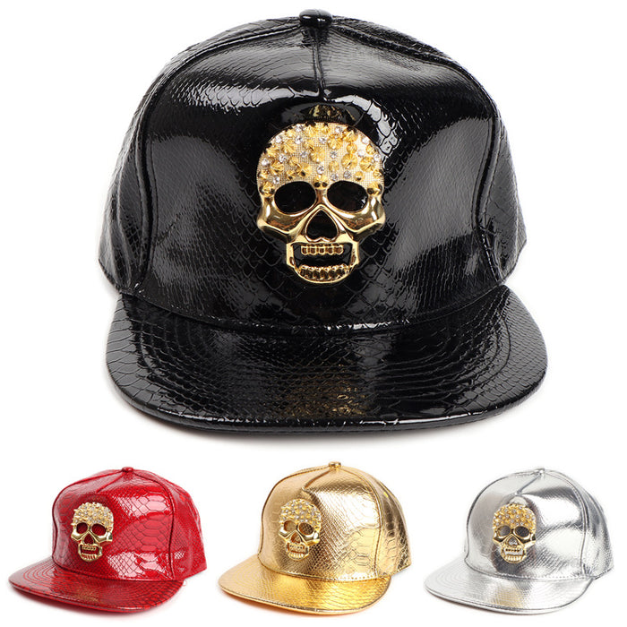 Jewelry WholesaleWholesale Crocodile Pattern PU Leather Baseball Cap Hip Hop Skull JDC-FH-LLan003 Fashionhat 略岚 %variant_option1% %variant_option2% %variant_option3%  Factory Price JoyasDeChina Joyas De China