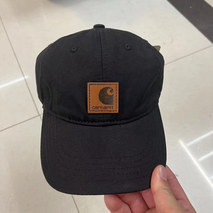 Wholesale Solid Color Leather Label Cotton Baseball Hat JDC-FH-Qiluan001