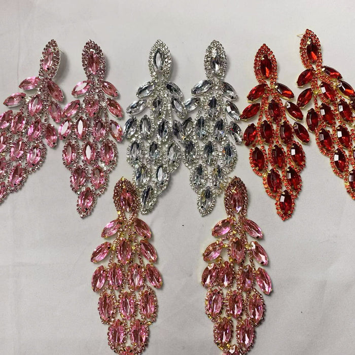 Jewelry WholesaleWholesale Dinner Party Sparkling Rhinestone Earrings JDC-ES-Xins012 Earrings 心饰 %variant_option1% %variant_option2% %variant_option3%  Factory Price JoyasDeChina Joyas De China