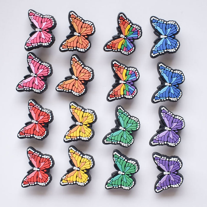 Wholesale Random 100pcs Butterfly PVC DIY Accessories Croc Charms JDC-CCS-RYY019