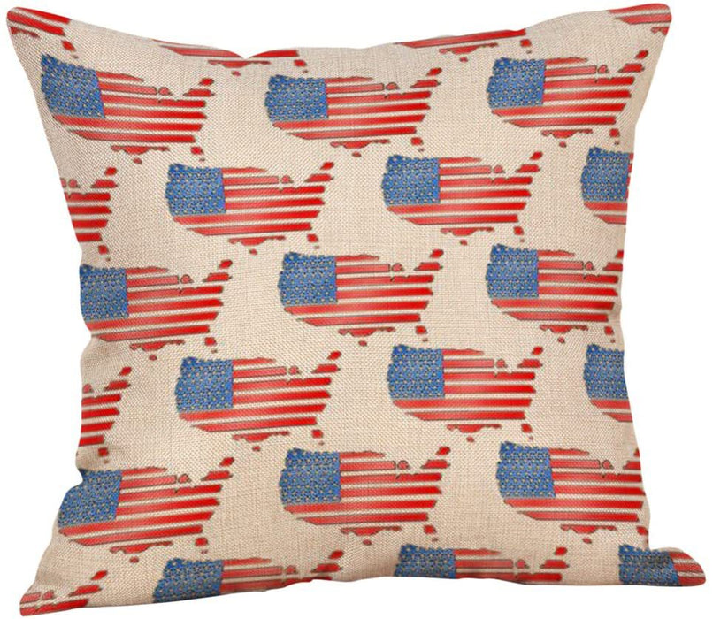 Wholesale 4th of July Independence Day Linen Pillowcase MOQ≥2 JDC-PW-OuH001