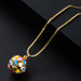 Jewelry WholesaleWholesale Real Gold Drop Oil Geometric Spherical Devil's Eye Necklace JDC-NE-yiseng003 Necklaces 镱森 %variant_option1% %variant_option2% %variant_option3%  Factory Price JoyasDeChina Joyas De China