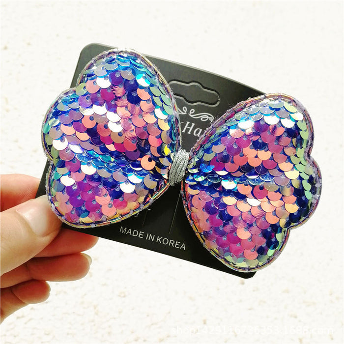 Jewelry WholesaleWholesale Kids Cute Bow Colorful Big Sequin Hair Clip JDC-HC-Manlun003 Hair Clips 漫沦 %variant_option1% %variant_option2% %variant_option3%  Factory Price JoyasDeChina Joyas De China