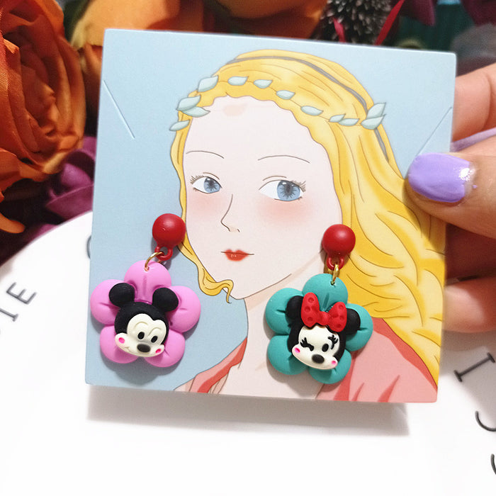 Wholesale Earrings Resin Cute Cartoon Simulation Funny Petal Earrings (M) JDC-ES-Xingj025