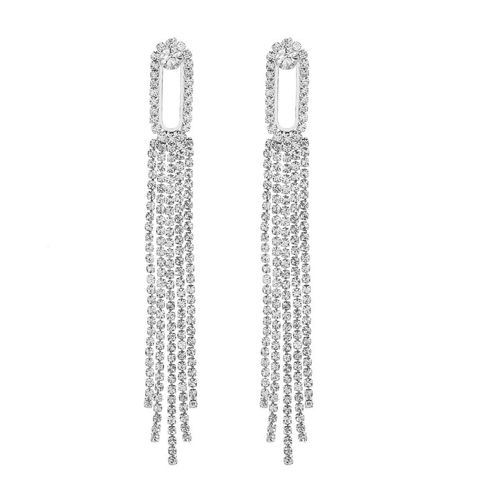 Wholesale Earrings Alloy Exaggerated Full Drilled Tassel JDC-ES-A539