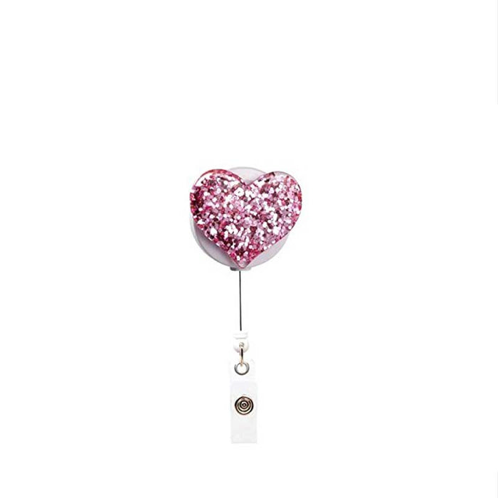 Wholesale cartoon glitter peach heart easy pull button MOQ≥2 JDC-KC-MZhui003