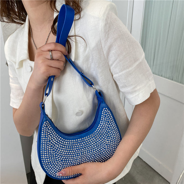 Wholesale Shoulder Bag PU Rhinestone Chain Underarm JDC-SD-Chunyao001