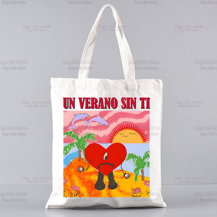 Wholesale Handbag Canvas Cute Cartoon Printing Shopping Bag (F) JDC-HB-Aike001