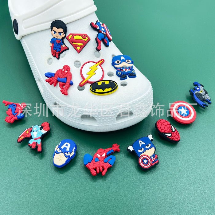 Wholesale Random Cartoon Croc Charms PVC Soft Rubber Shoe Buckle (M) MOQ≥5 JDC-CS-JunX003