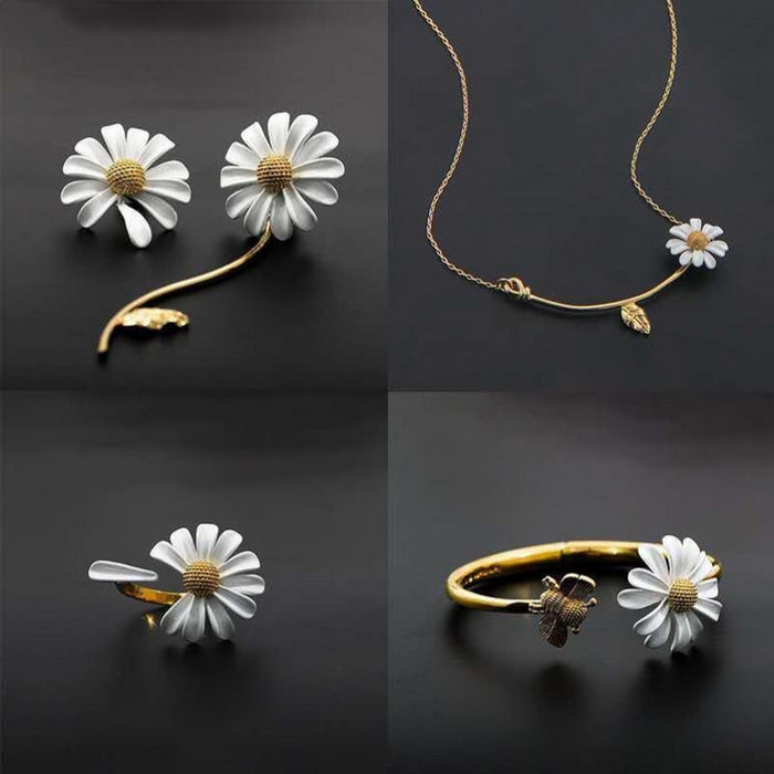 Jewelry WholesaleWholesale Daisy Alloy Ring Stud Necklace JDC-NE-YinH012 Necklaces 颖皓 %variant_option1% %variant_option2% %variant_option3%  Factory Price JoyasDeChina Joyas De China