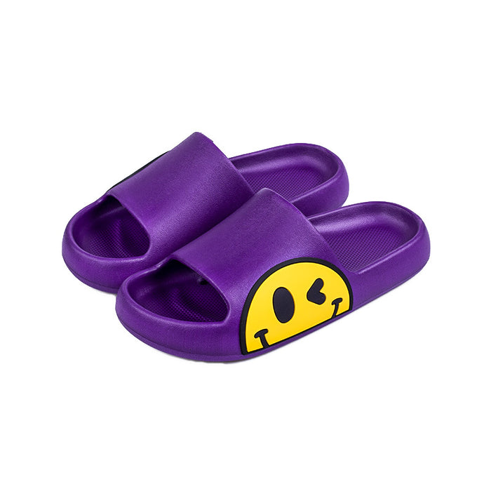 Wholesale sandals household female male couple parent-child cartoon smiley sandals JDC-SP-MKS001