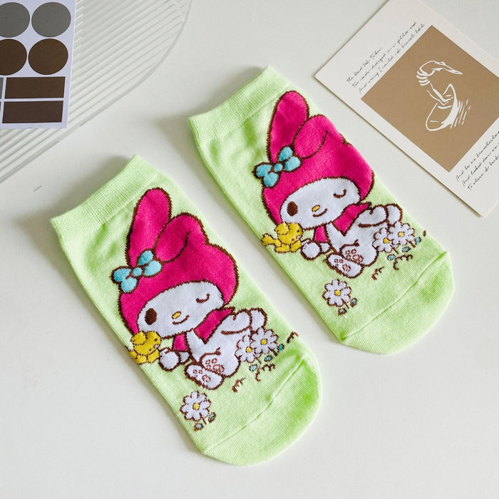 Wholesale Sock Cotton Mid Tube Breathable Sweat Absorb Cute Cartoon (S) MOQ≥2 JDC-SK-QinY004