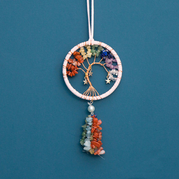 Wholesale high-end crystal stone car hanging hand-woven dreamcatcher MOQ≥2 JDC-DC-MYing009