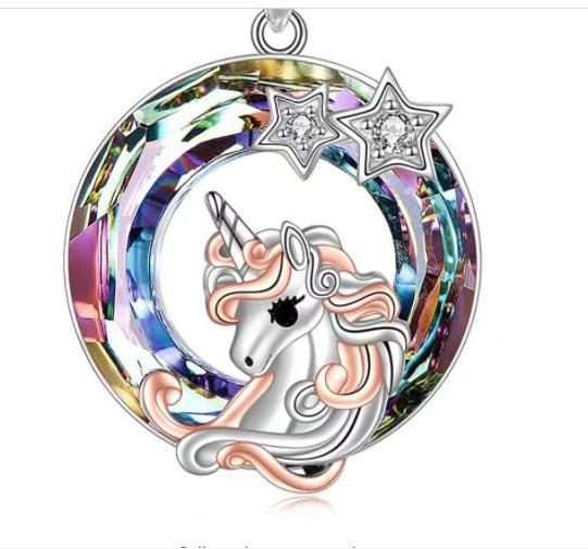 Wholesale Crystal Winding Pendant Tree of Life Gradient Crystal Necklace MOQ≥2 JDC-NE-ZiB014