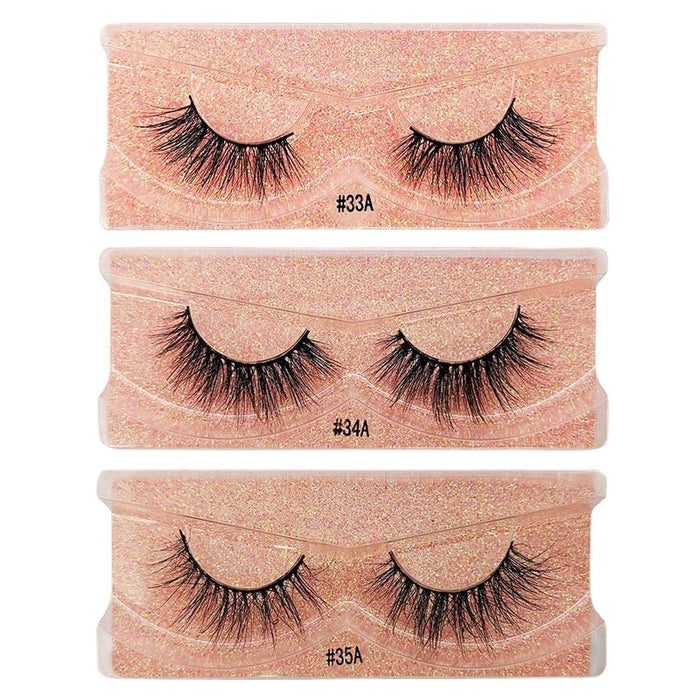 Wholesale Mink Hair 1 Pair Explosive Hair False Eyelashes 3D Messy Natural Simulation JDC-EY-LanJL011