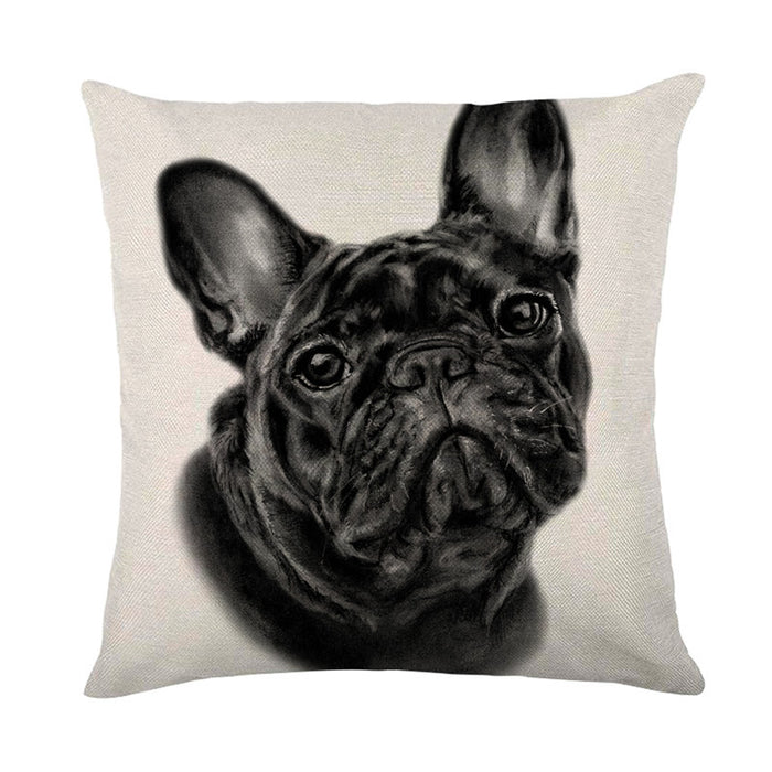 Wholesale Cute French Bull Animal Series Linen Pillowcase JDC-PW-Beilan002