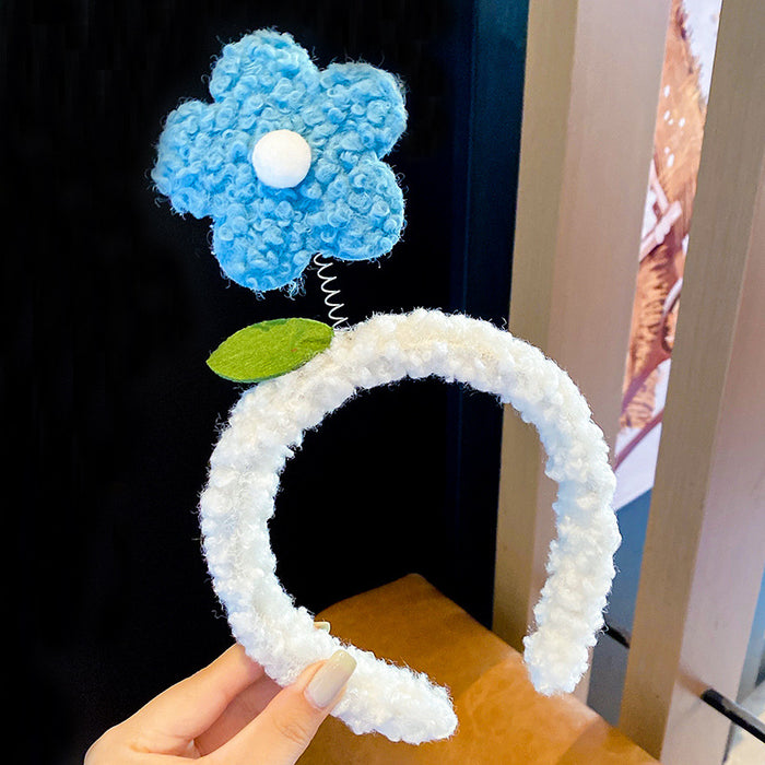 Wholesale face wash with pressed hairband cute hairband plush non-slip MOQ≥2 JDC-HD-YuYue004