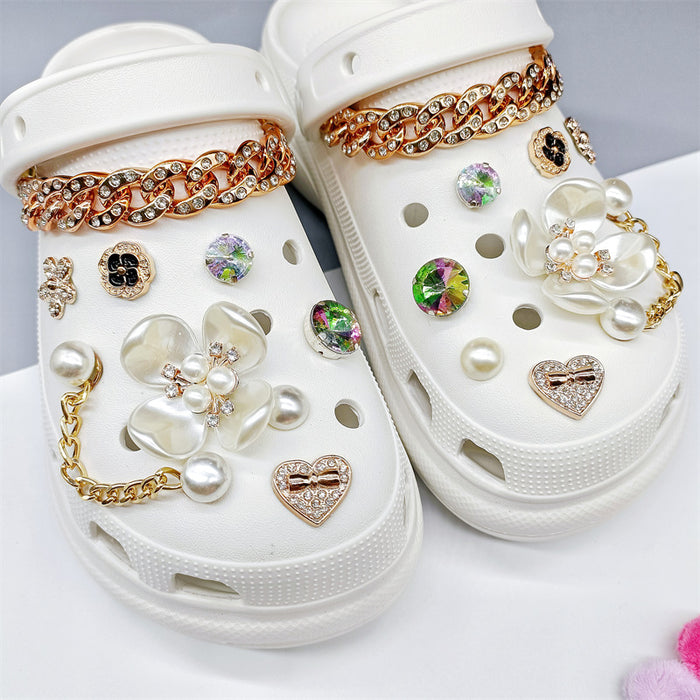 Wholesale Croc Charms accessories diy shoe buckle pearl JDC-CCS-KMD001