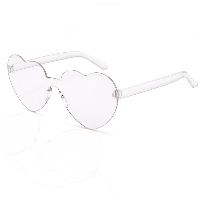 Jewelry WholesaleWholesale Plastic Rimless Heart Shaped One Piece Sunglasses Kids Glasses JDC-SG-XingY002 Sunglasses 兴业 %variant_option1% %variant_option2% %variant_option3%  Factory Price JoyasDeChina Joyas De China