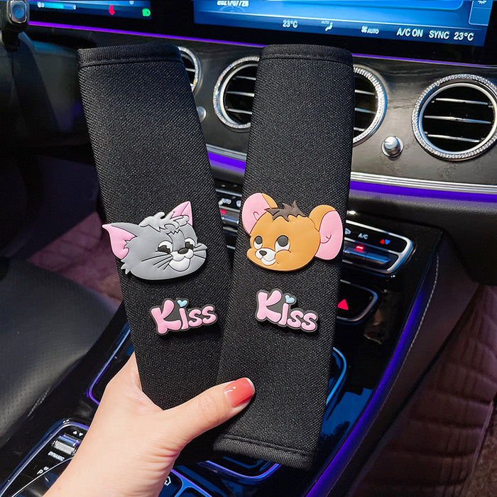 Wholesale Car Seat Belt Shoulder Guard Ice Silk Cute Cartoon MOQ≥2 JDC-CA-YueRan001