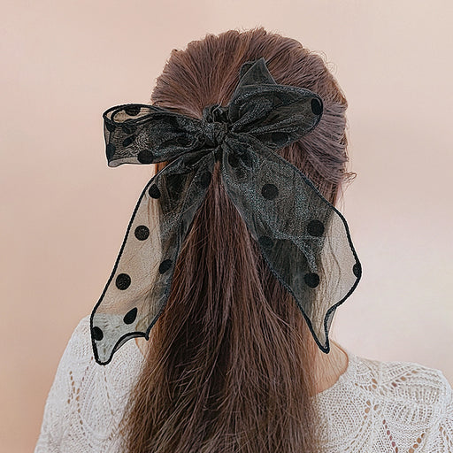 Jewelry WholesaleWholesale Polka Dot Streamer Bow Hair Scrunchies JDC-HS-O69 Hair Scrunchies 潮炫 %variant_option1% %variant_option2% %variant_option3%  Factory Price JoyasDeChina Joyas De China