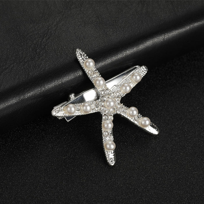 Wholesale Hair Clips Alloy Rhinestones Starfish Bridal Headwear JDC-HC-GSML001