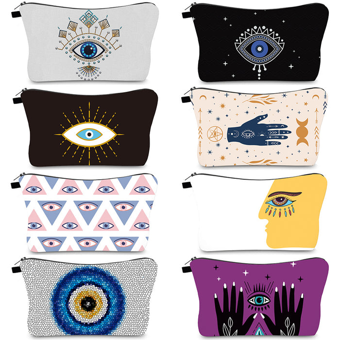 Wholesale Waterproof Cosmetic Bag Evil Eye Print JDC-CB-XinD004