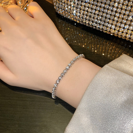 Jewelry WholesaleWholesale zircon diamond inlaid cool wind design tennis chain JDC-BT-MengF005 Bracelet 梦菲 %variant_option1% %variant_option2% %variant_option3%  Factory Price JoyasDeChina Joyas De China