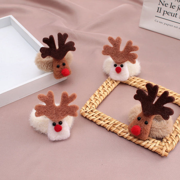 Wholesale Hair Scrunchies Sherbet Christmas Children Cute Elk MOQ≥2 JDC-HS-YaC001