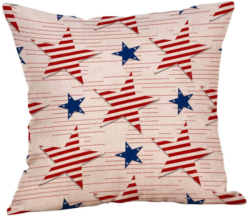 Wholesale 4th of July Independence Day Linen Pillowcase MOQ≥2 JDC-PW-OuH001