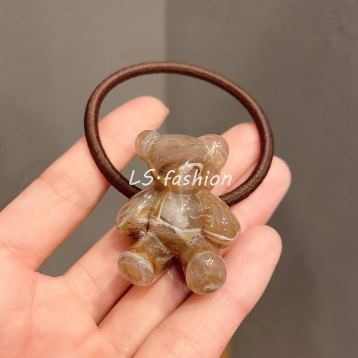 Wholesale candy color bear hair rope girl rubber band hair band JDC-HS-LiS006