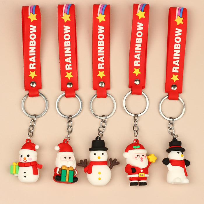 Wholesale Keychain PVC Christmas Cute Gift Pendant MOQ≥2 JDC-KC-MengO004