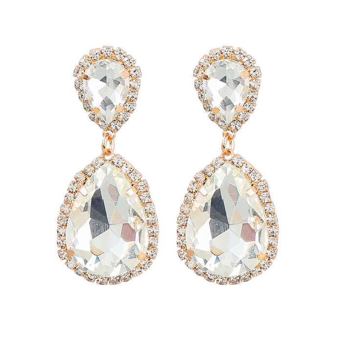 Jewelry WholesaleWholesale Drop Shape Alloy Color Rhinestone Earrings JDC-ES-JL941 Earrings 氿乐 %variant_option1% %variant_option2% %variant_option3%  Factory Price JoyasDeChina Joyas De China