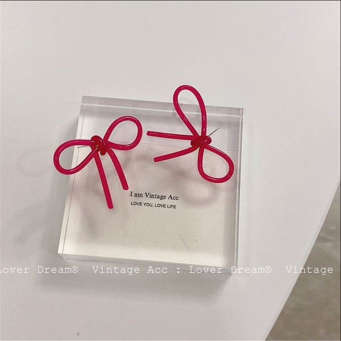 Wholesale Acrylic Acrylic Bow Earrings JDC-ES-Lfm023