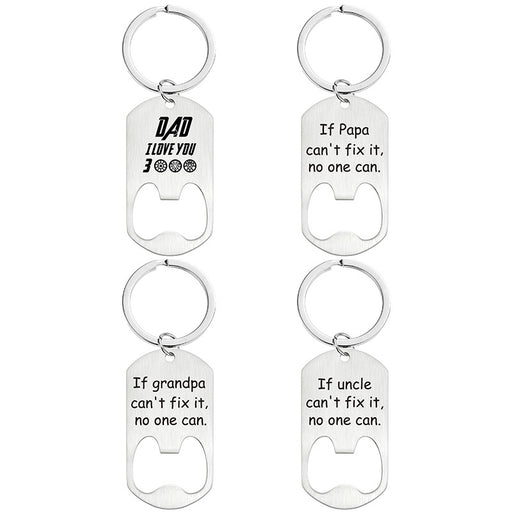 Jewelry WholesaleWholesale Father's Day Bottle Opener Metal Keychain JDC-KC-GangGu024 Keychains 钢古 %variant_option1% %variant_option2% %variant_option3%  Factory Price JoyasDeChina Joyas De China