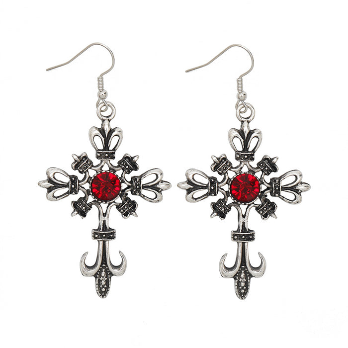 Wholesale Earrings Alloy Halloween Skull Bat Vintage Cross JDC-ES-Dsheng002